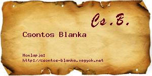 Csontos Blanka névjegykártya